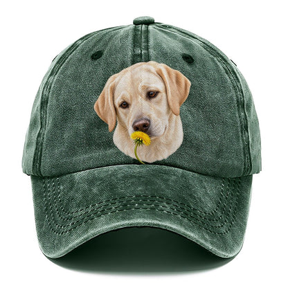 Cream Labrador Dandelion Pause Pastimes Companions Classic Cap – Forest Mist