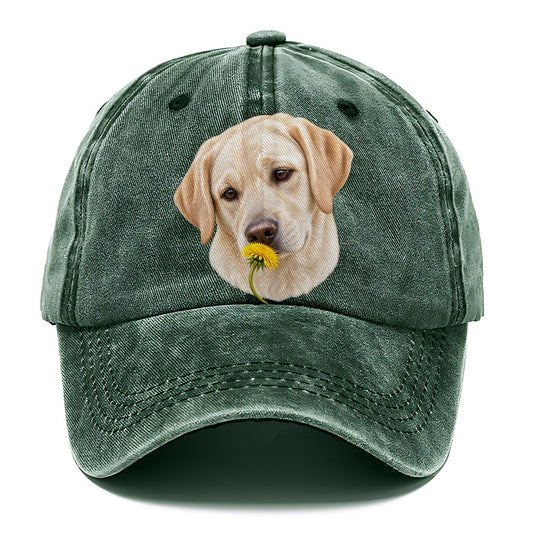 Cream Labrador Dandelion Pause Pastimes Companions Classic Cap – Forest Mist