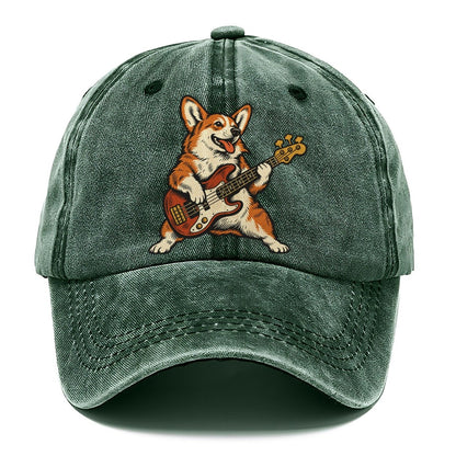 Corgi Bass Player Sundown Familiars Classic Cap – Forest Mist