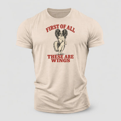 Papillon Dog Declarations Cotton T-Shirt – Sand
