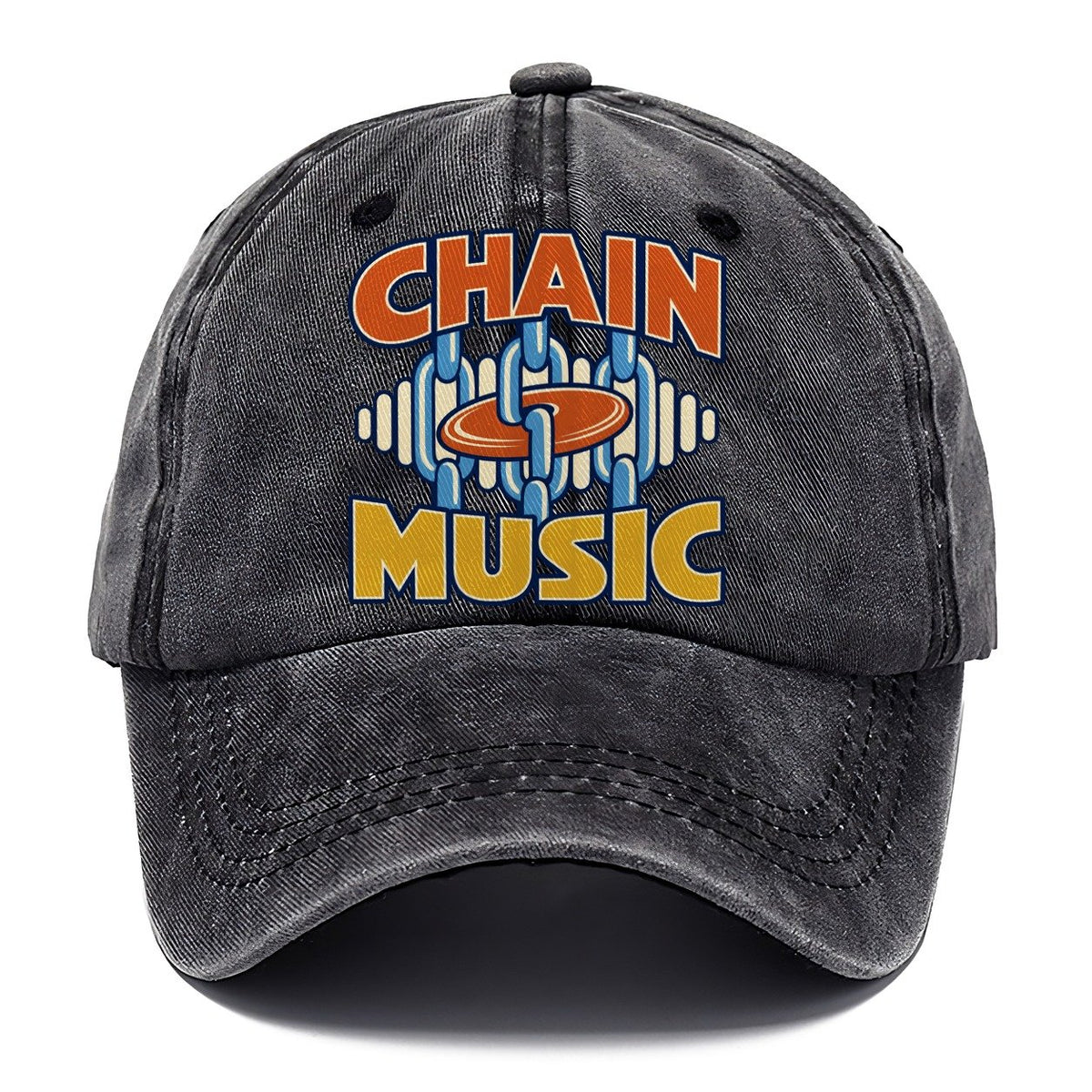 Chain Music Disc Golf Classic Cap – Graphite