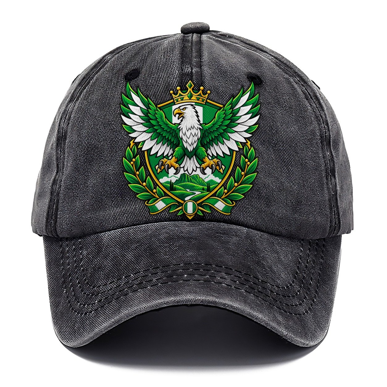 Nigeria Heraldic Crest Country Logos Classic Cap – Graphite