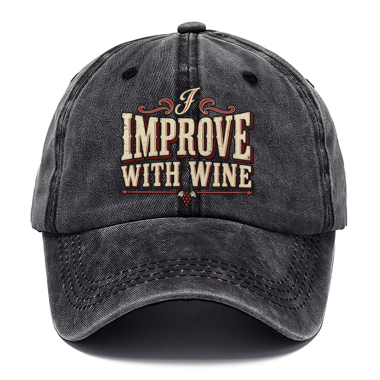 I Improve With Wine American Wit Classic Cap – Graphite