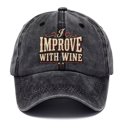 I Improve With Wine American Wit Classic Cap – Graphite