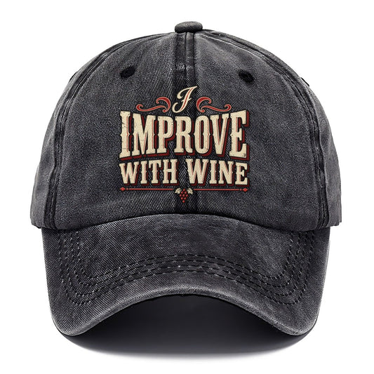 I Improve With Wine American Wit Classic Cap – Graphite