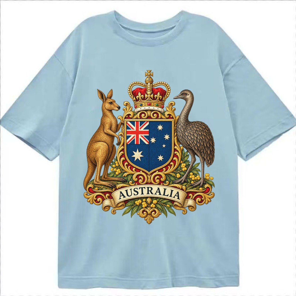 Heritage Coat Badge Classic T-shirt – Light Blue