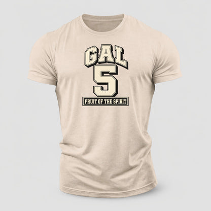 Galatians 5 Varsity Chapel Varsity Cotton T-Shirt – Sand