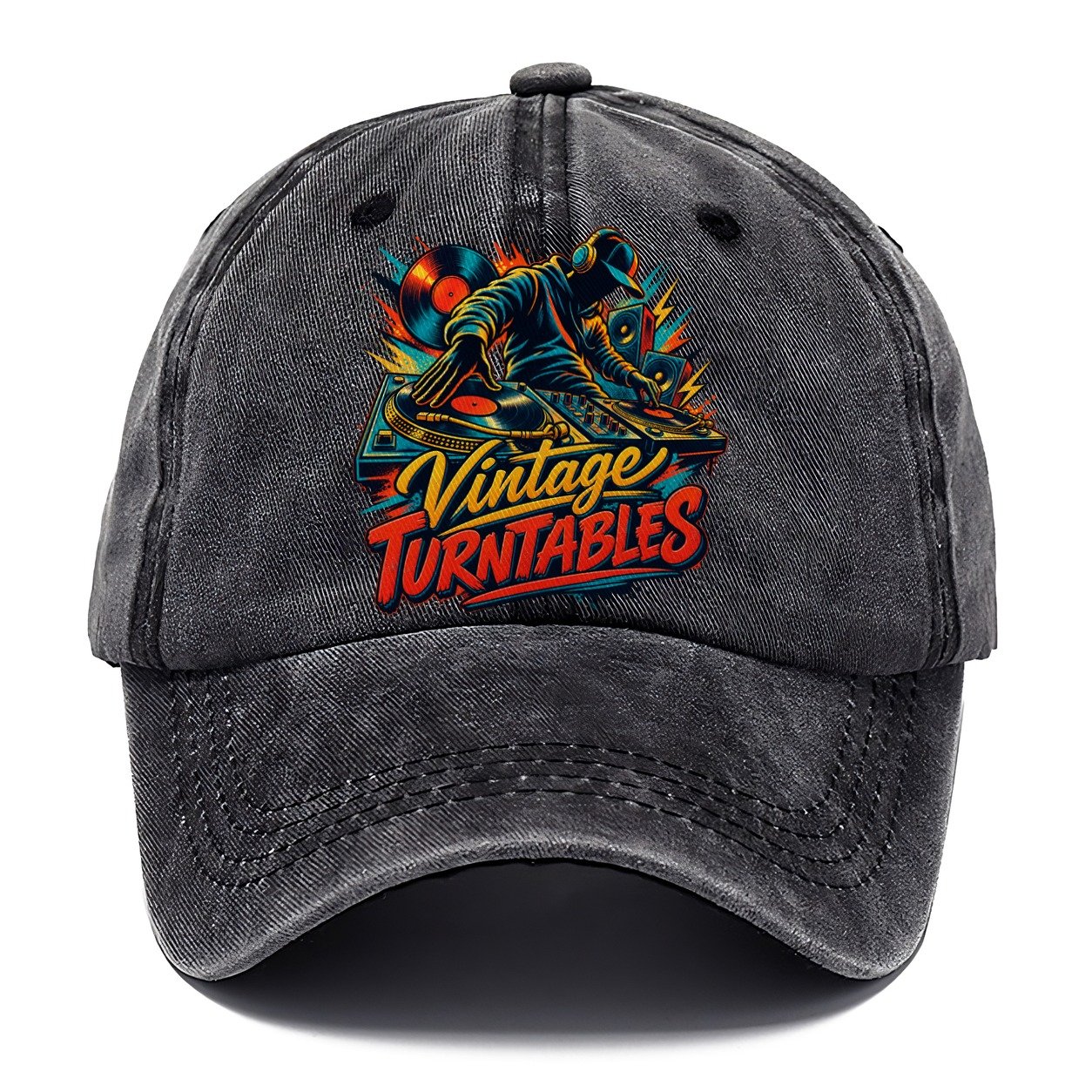 Vintage Turntables Music Instruments Classic Cap – Graphite
