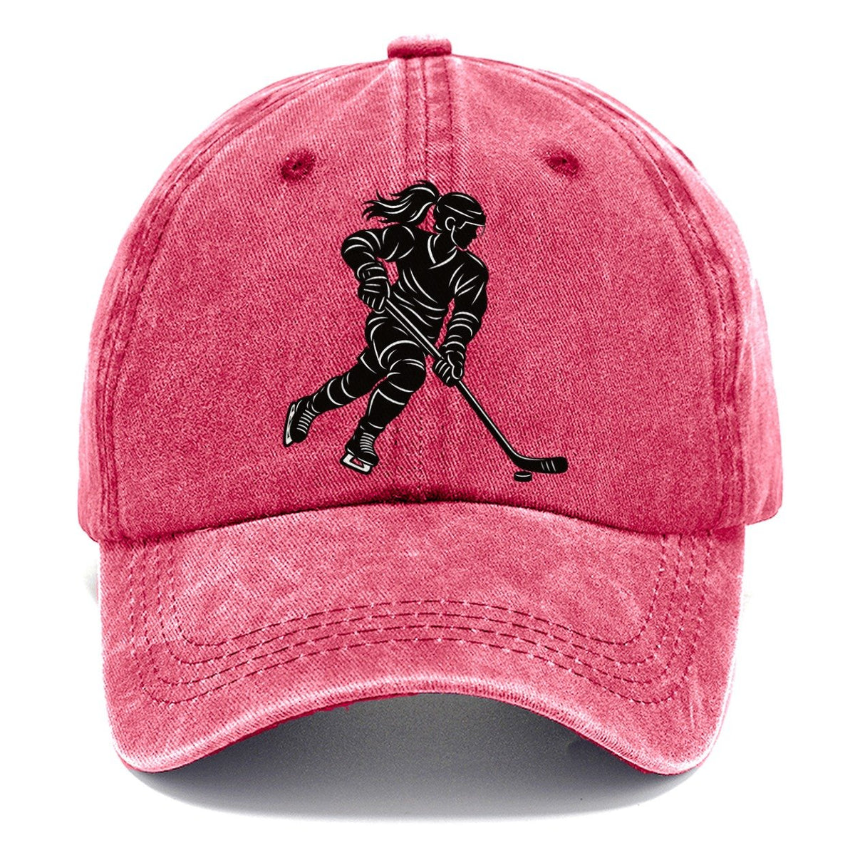 Female Hockey Skater Ponytail Classic Cap – Pomegranate Blush