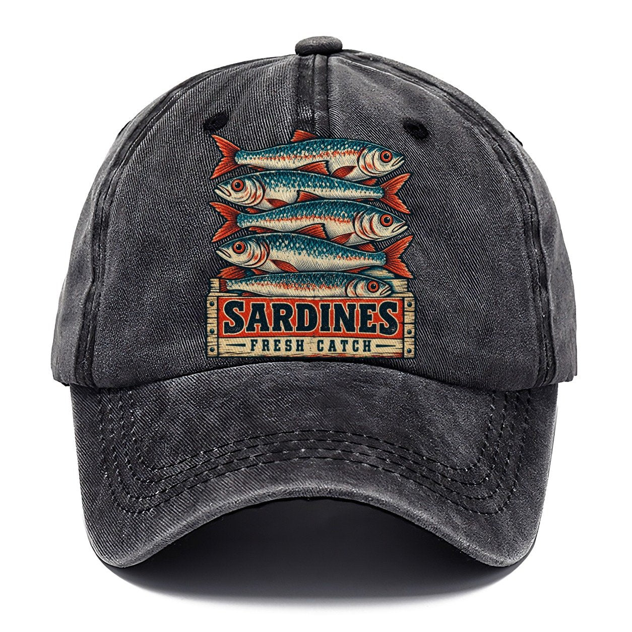 Sardine Crate Label Fishing Club Classic Cap – Graphite