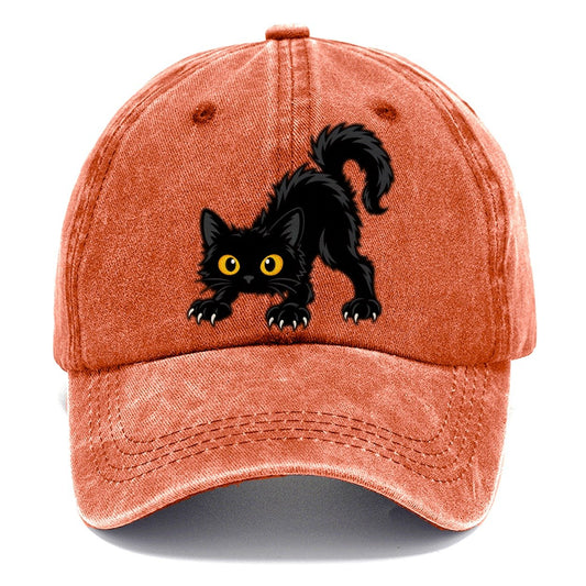 Bombay Arched Back Peeking Cats Classic Cap – Terracotta Clay