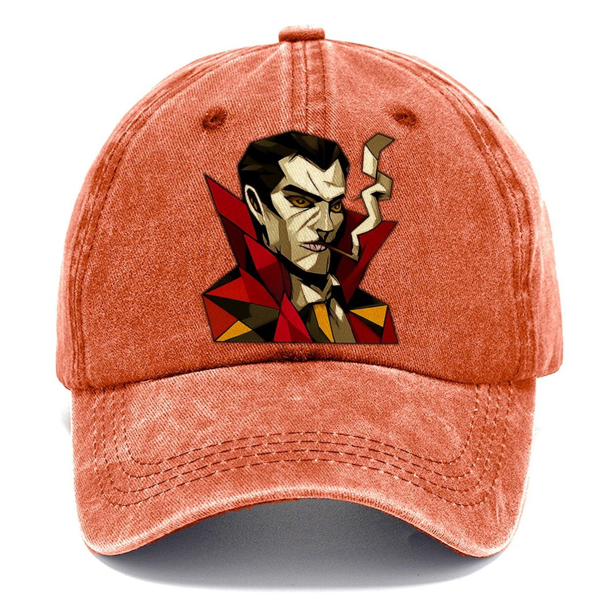 Vampire Portrait Fangs Classic Cap – Terracotta Clay