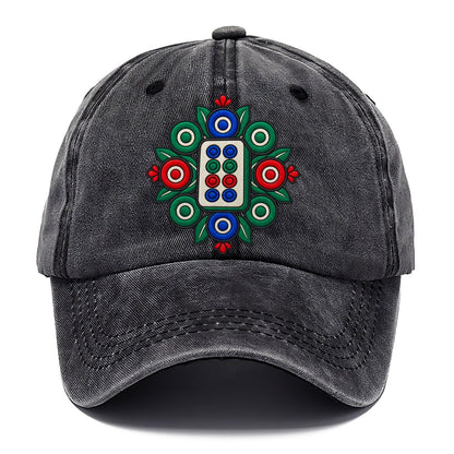Eight Dot Bloom Mahjong Game Night Classic Cap – Graphite