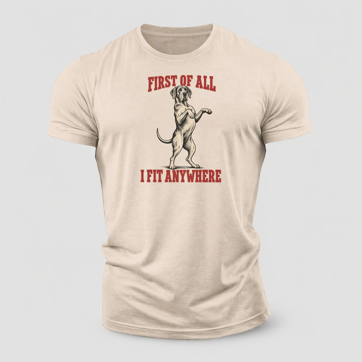 Great Dane Dog Declarations Cotton T-Shirt – Sand