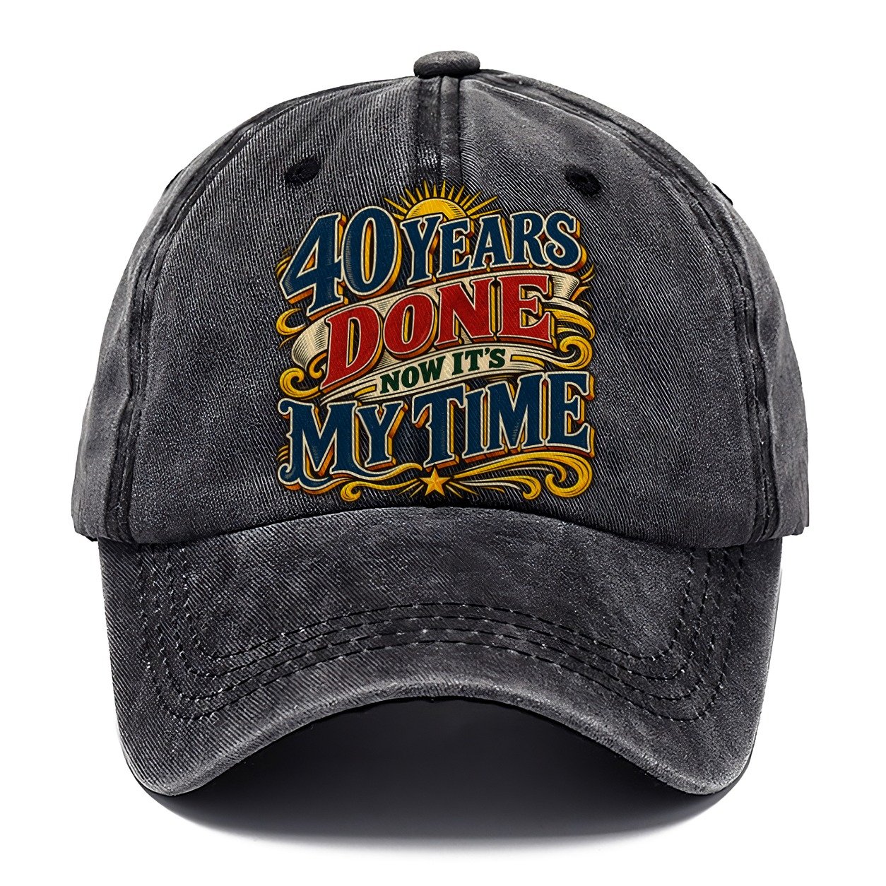 40 Years Done Now It S My Time Retired Living Classic Cap – Graphite