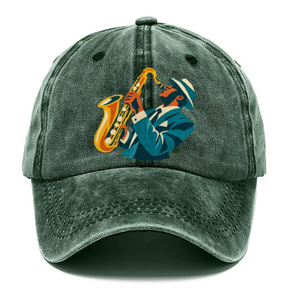 Jazz Saxophonist Classic Cap – Forest Mist