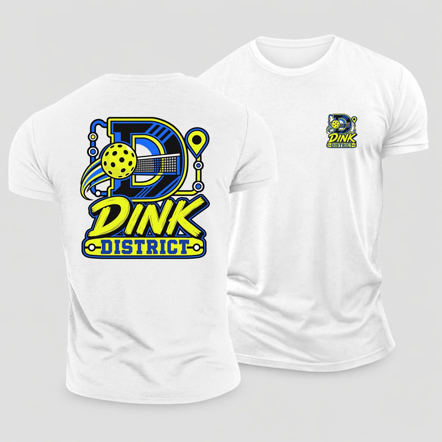Dink District Pickleball Life Cotton T-Shirt – White