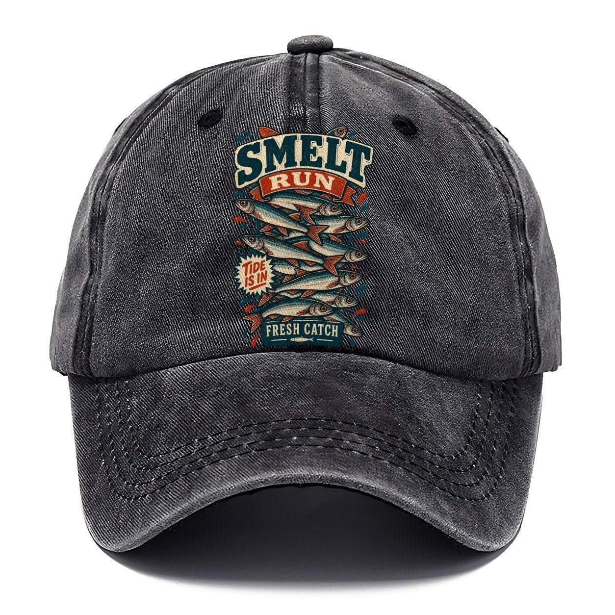 Smelt Run Column Fishing Club Classic Cap – Graphite
