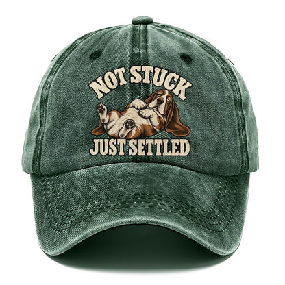 Basset Comfortably Settled Character Club Classic Cap – Forest Mist