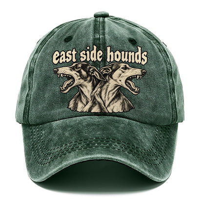 Two Lean Hound Heads Back To Back Facing Opposite Directions Bark For Me Classic Cap – Forest Mist