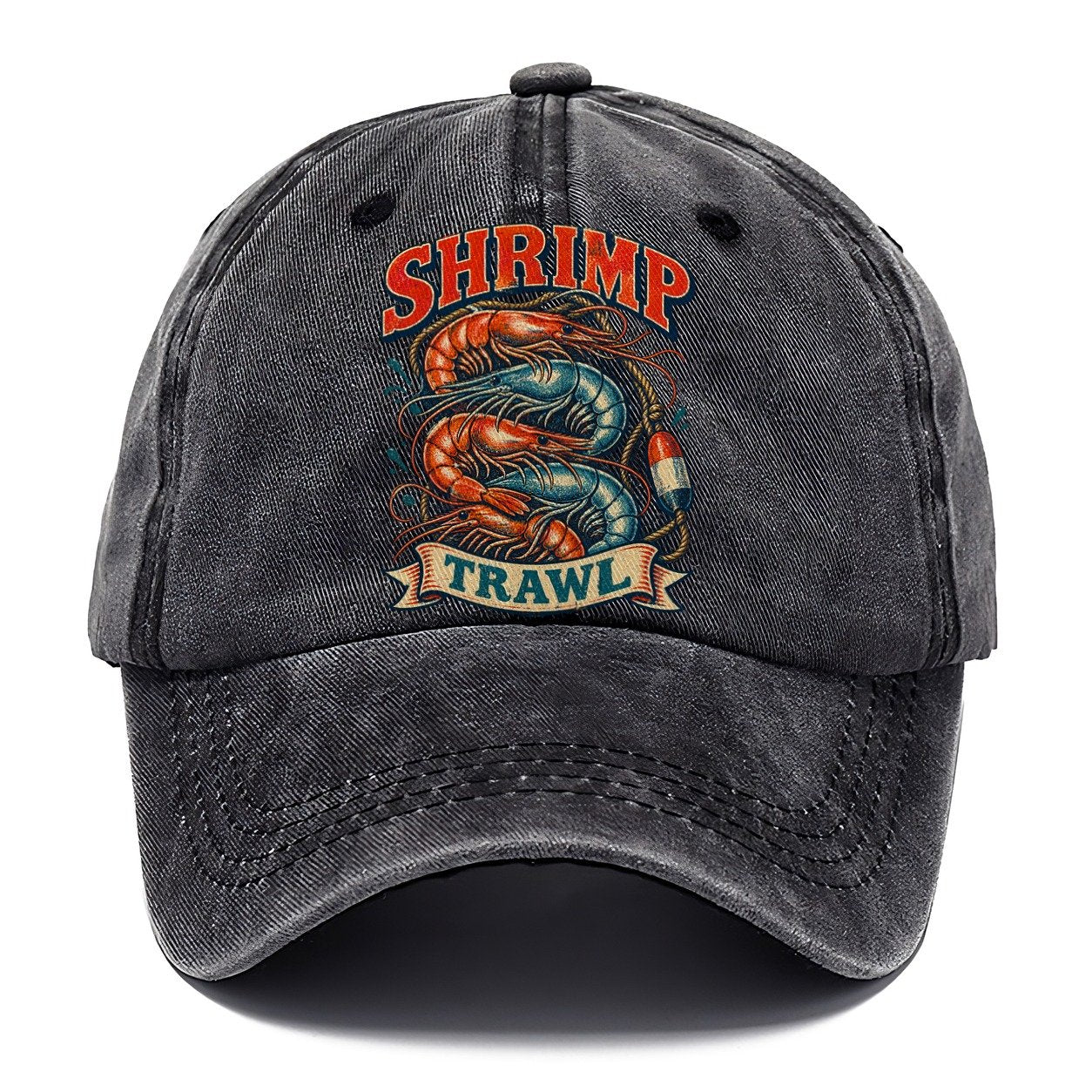 Shrimp Trawl Stack Fishing Club Classic Cap – Graphite