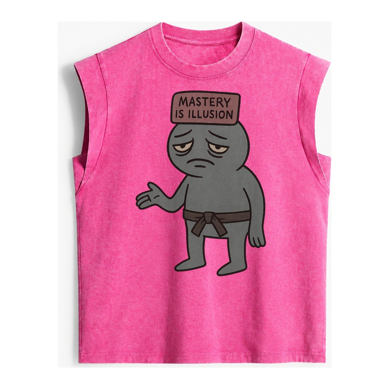 Black Pug Charming Companion Vintage Washed Tank – Pink