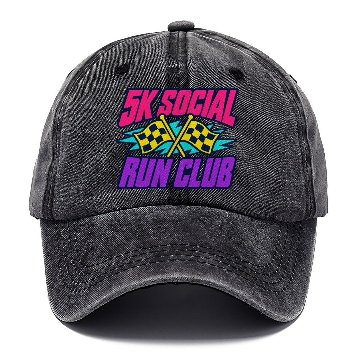 5K Social Run Club 90S Running Clubs Classic Cap – Graphite