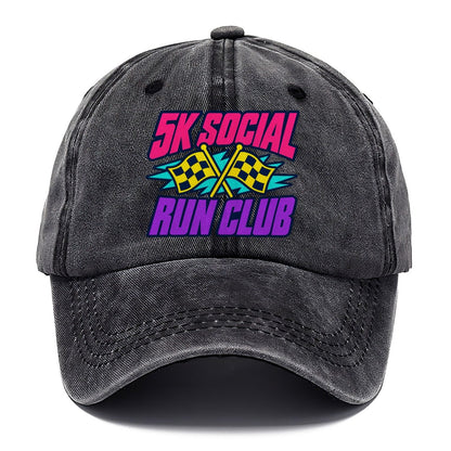 5K Social Run Club 90S Running Clubs Classic Cap – Graphite