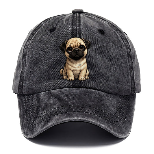 Pug Sitting Sweetheart Classic Cap – Graphite