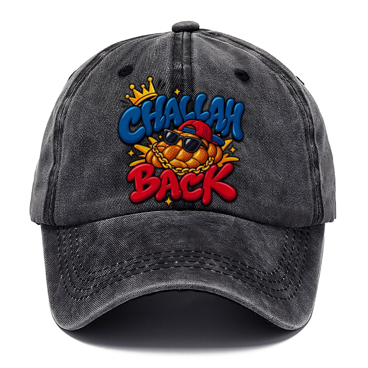 Challah Back Retro Judaism Heritage Classic Cap – Graphite