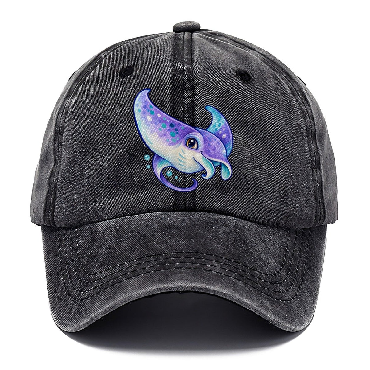 Manta Ray Barrel Turn Sea Sprite Classic Cap – Graphite