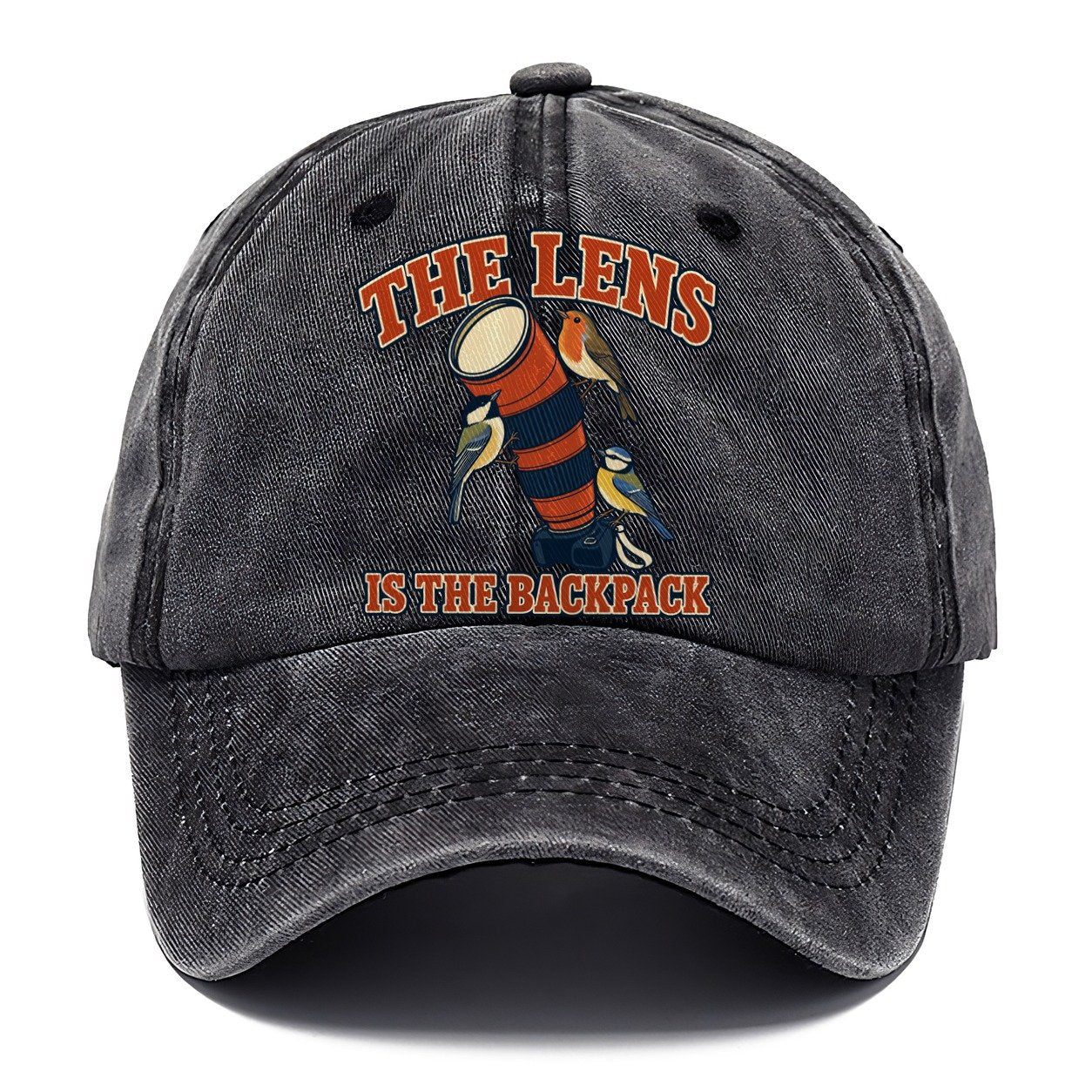 The Lens Is The Backpack Birdwatching Classic Cap – Graphite