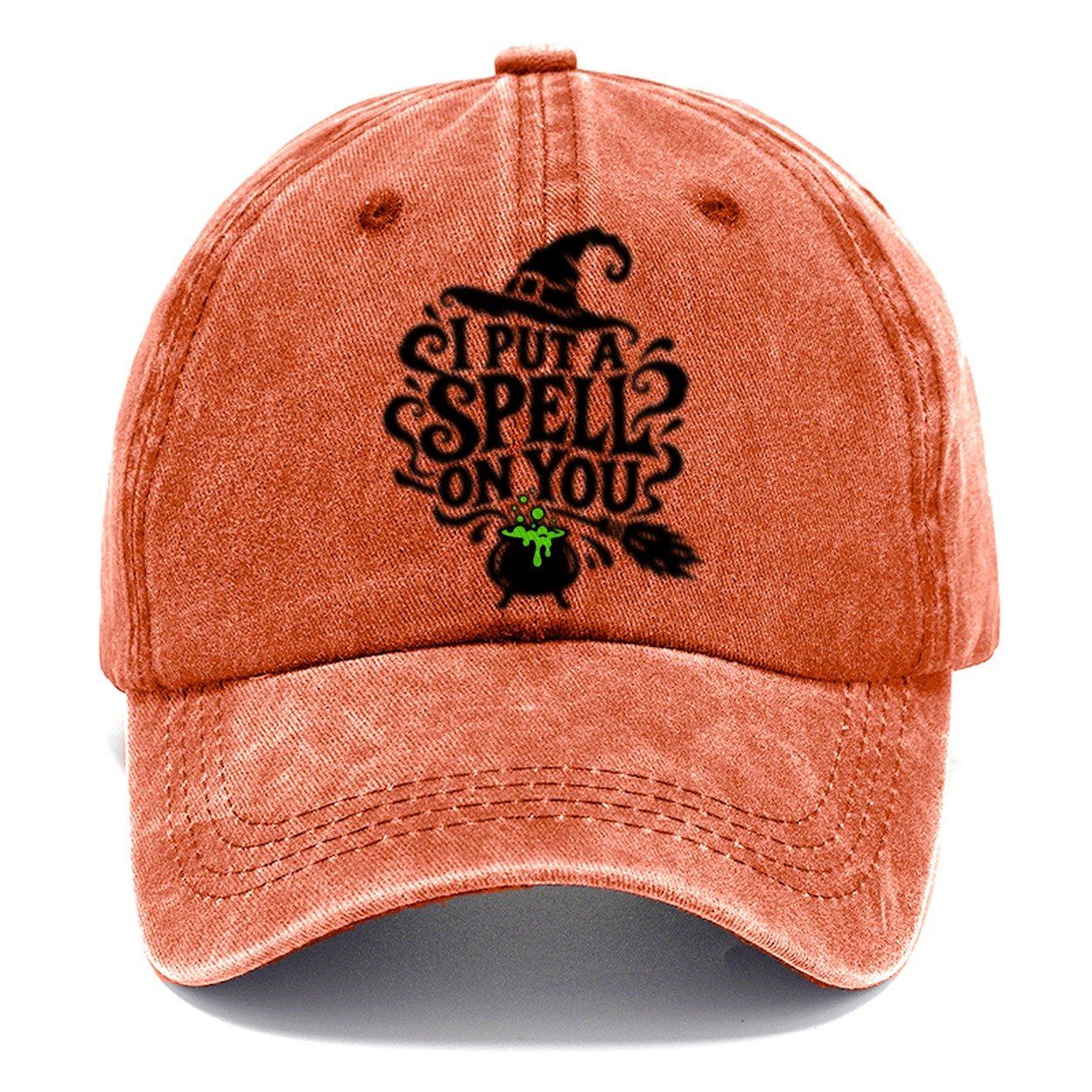 I Put A Spell On You Slogan Witch Magic Classic Cap – Terracotta Clay
