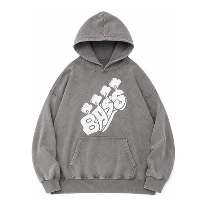 Bass Vintage Washed Hoodie – Grey
