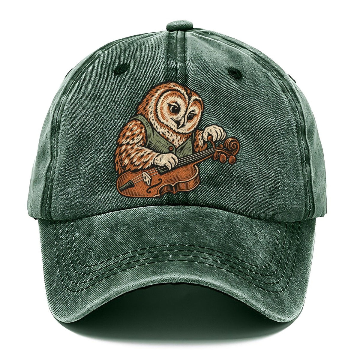 Owl Violin Repairer Sundown Familiars Classic Cap – Forest Mist