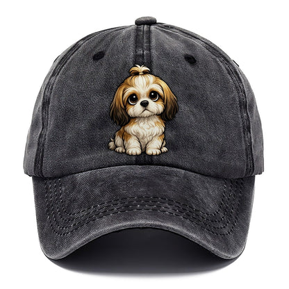 Shih Tzu Sitting Sweetheart Classic Cap – Graphite