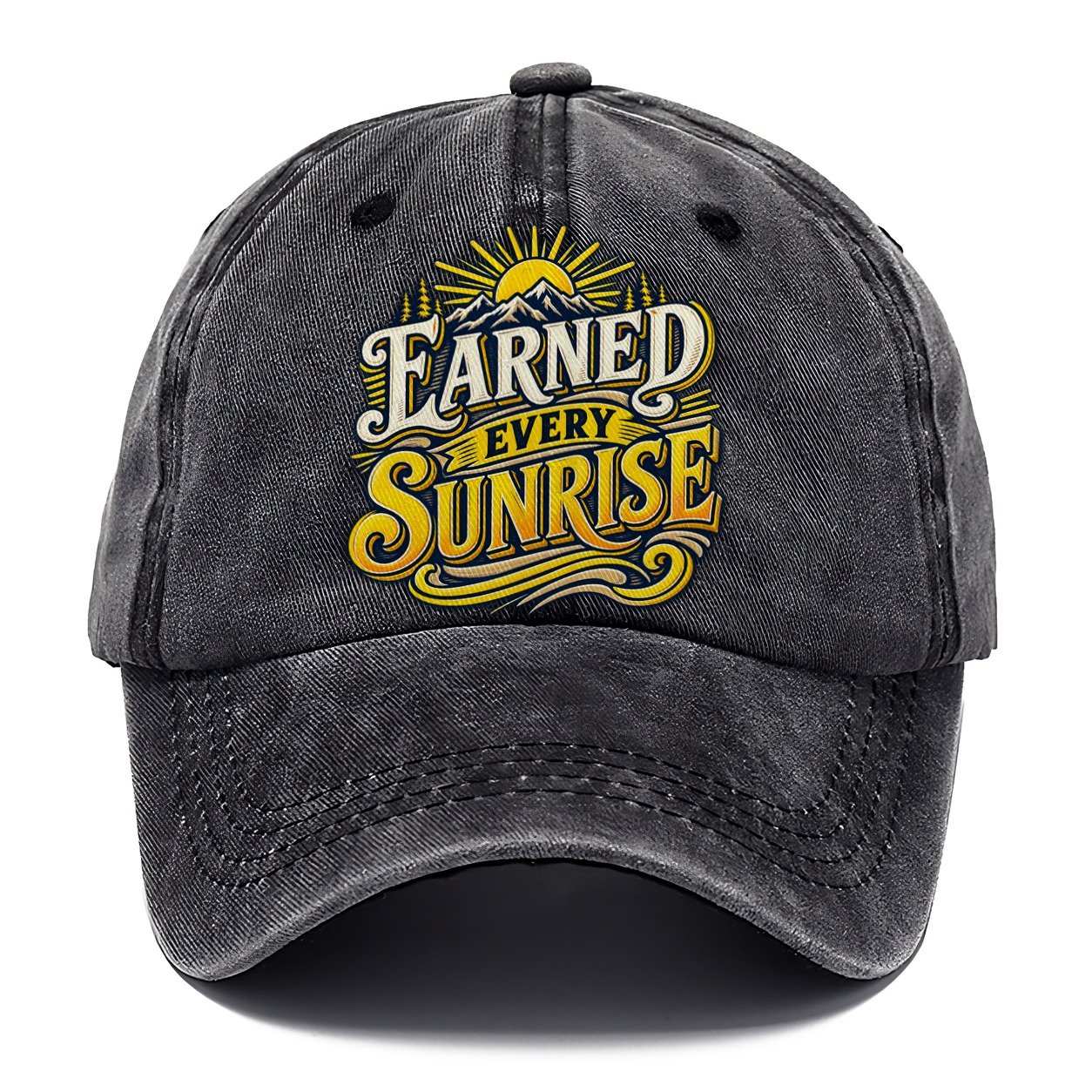 Earned Every Sunrise Retired Living Classic Cap – Graphite