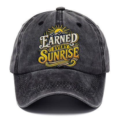 Earned Every Sunrise Retired Living Classic Cap – Graphite