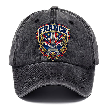 France Retro Badge Country Logos Classic Cap – Graphite