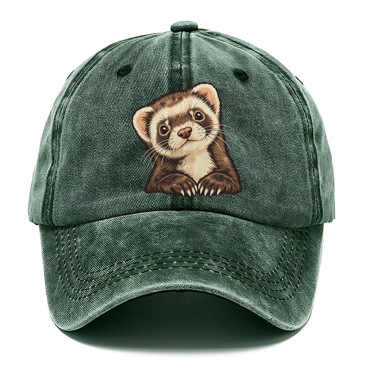 Ferret Peek Small Pet Logos Classic Cap – Forest Mist