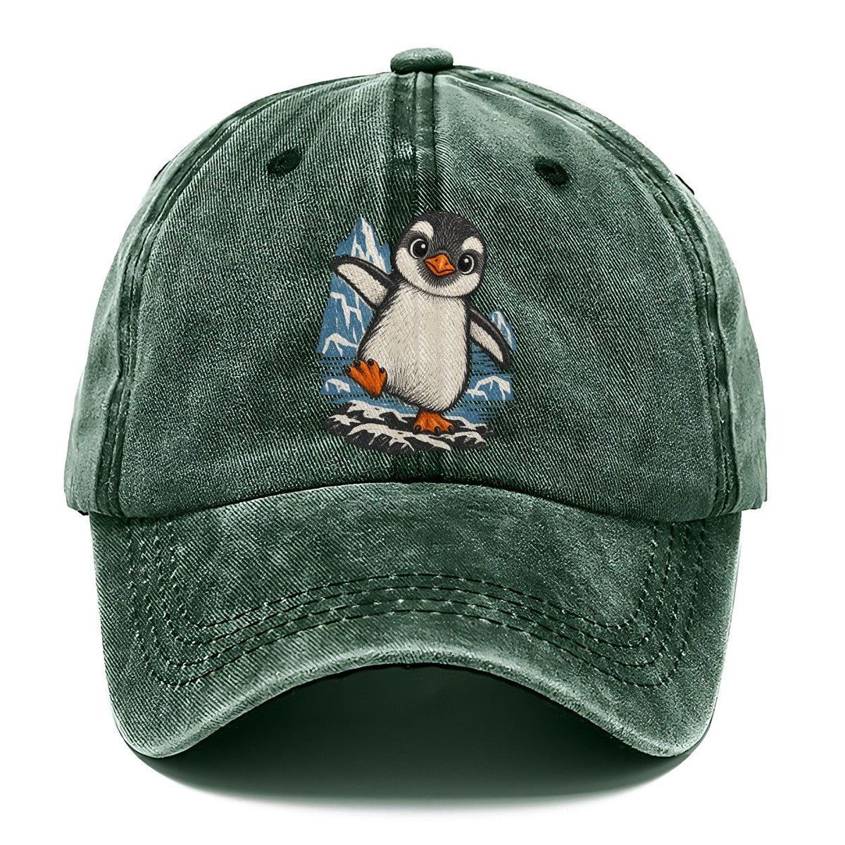 Baby Penguin on Iceberg Classic Cap – Forest Mist