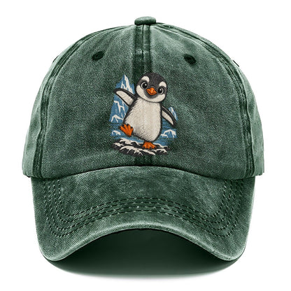 Baby Penguin on Iceberg Classic Cap – Forest Mist