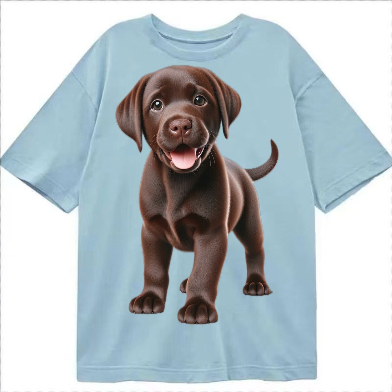 Chocolate Labrador Classic T-shirt – Light Blue