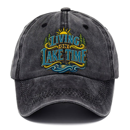 Living On Lake Time Retired Living Classic Cap – Graphite