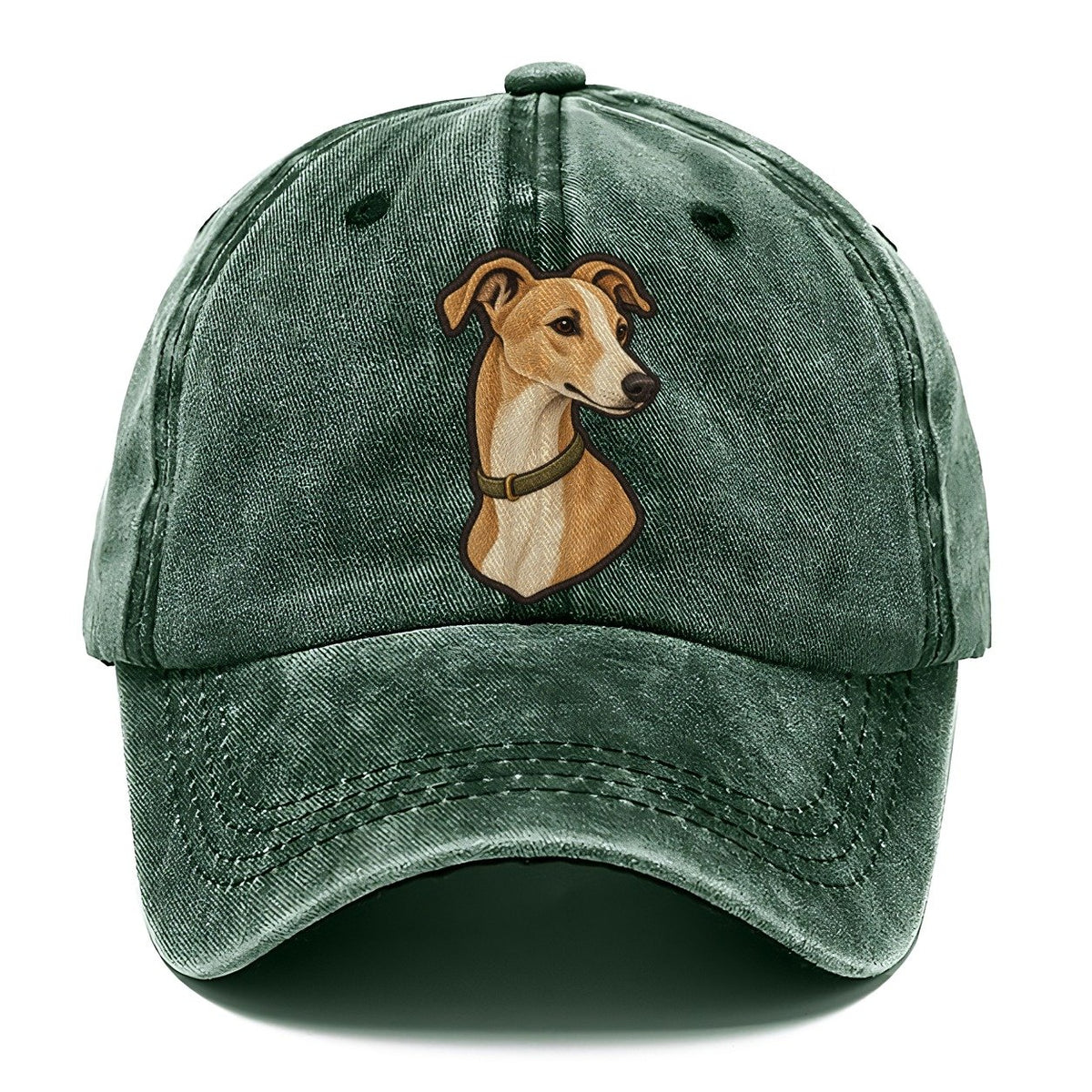 Whippet Head Portrait Fan Favorites Classic Cap – Forest Mist