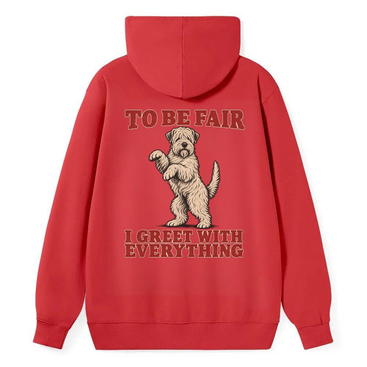 Soft Coated Wheaten Terrier Dog Declarations Classic Pullover Hoodie – Red