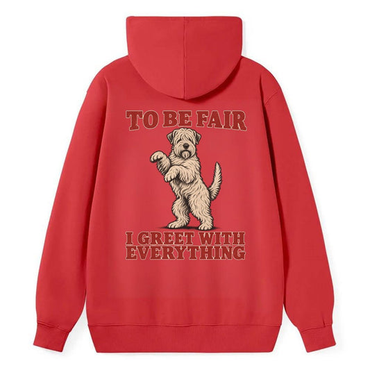 Soft Coated Wheaten Terrier Dog Declarations Classic Pullover Hoodie – Red