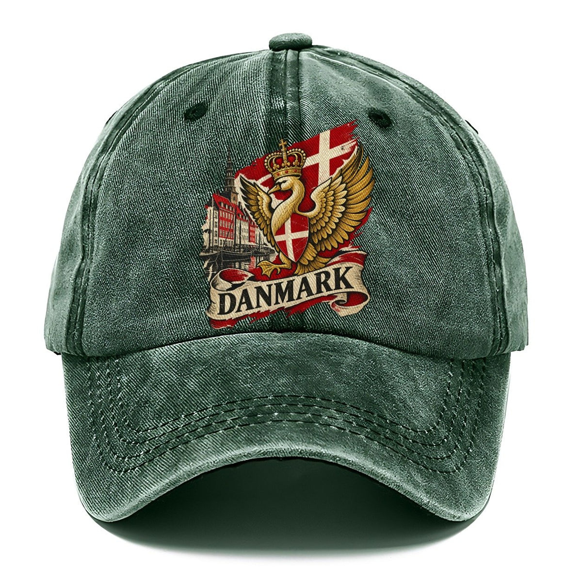 Danmark Crowned Swan Classic Cap – Forest Mist