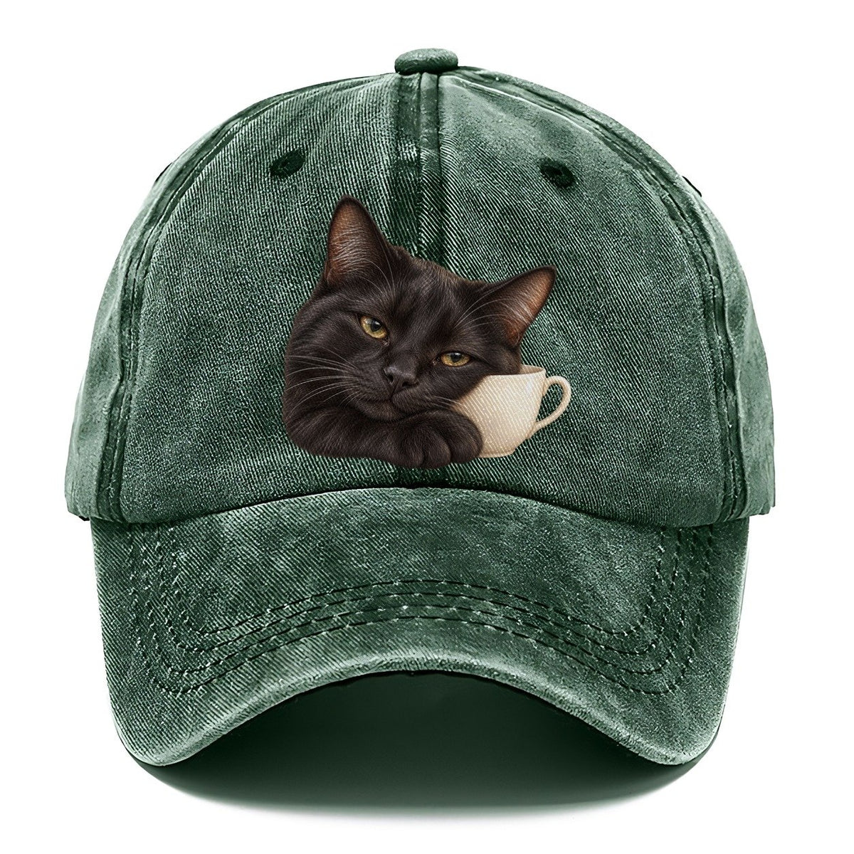 Black Cat Teacup Companion Pastimes Companions Classic Cap – Forest Mist