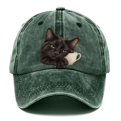 Black Cat Teacup Companion Pastimes Companions Classic Cap – Forest Mist